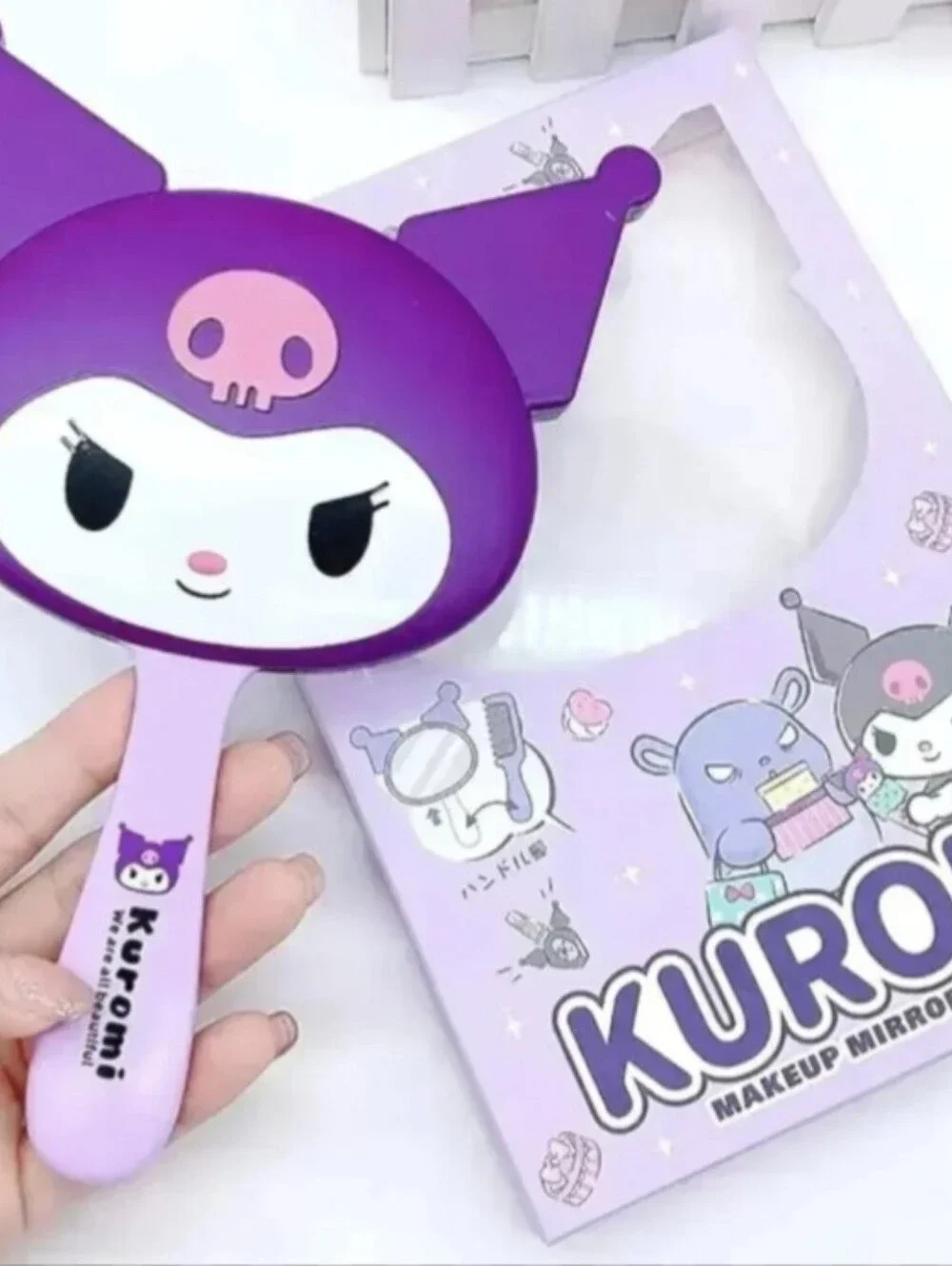 Kuromi Kids Mirror & Comb Set - Purple